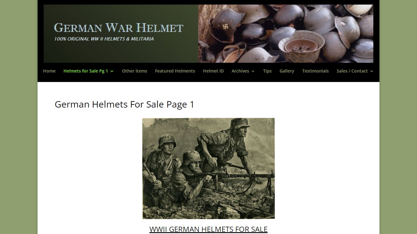 WWII German Helmets - Original WW2 Helmets - German War Helmet
